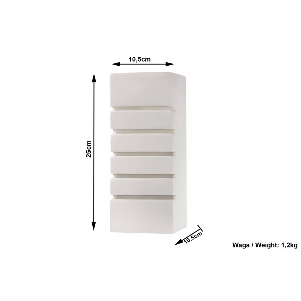 Kinkiet Ceramiczny SAMIR SL.0161 biały 1xE27