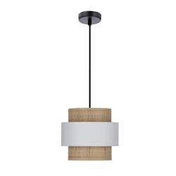 Lampa wisząca RATTAN, 31-18182, czarny/kremowy/biały, 1x40W E27