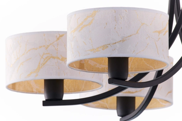 Klasyczny Żyrandol ARTHUR wys. 71cm 6xE27 15W IP20 | czarny