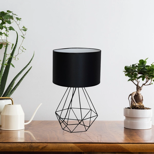 Lampka stołowa/nocna BASKET, czarna, 1x60W E27, MLP7201