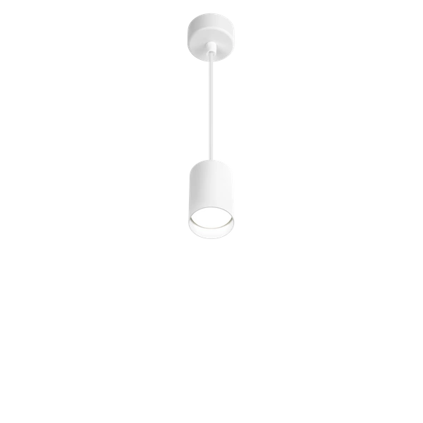 Nowoczesny reflektor zawieszany PIPE WHITE GU10 dł. 12cm | biały