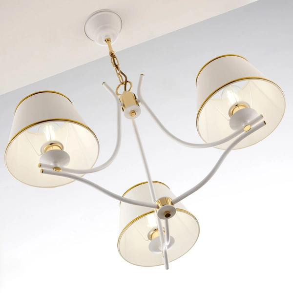 Klasyczny Żyrandol SAMBA wys. 83cm 3xE27 15W IP20 | biały