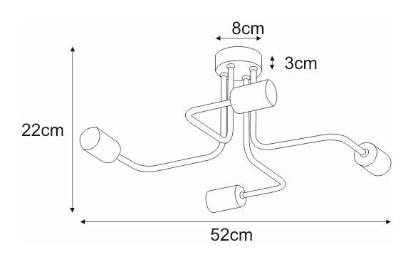 Lampa sufitowa K-4042 z serii PEKA