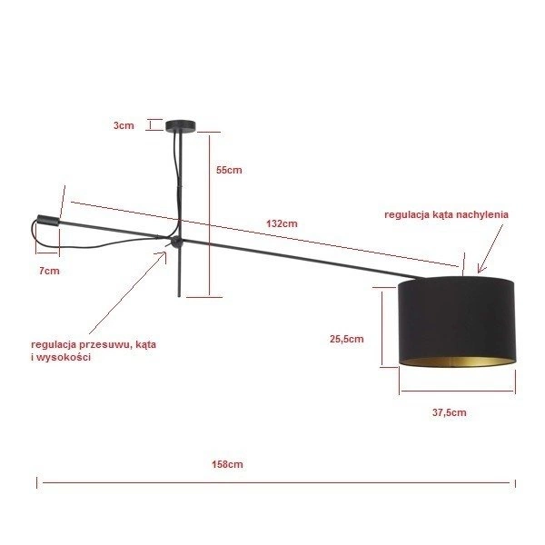 Lampa sufitowa VIPER WHITE na ramieniu 6640