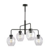 Lampa sufitowa Emibig LUKKA 4 Czarny/TRANSPARENT 1164/4