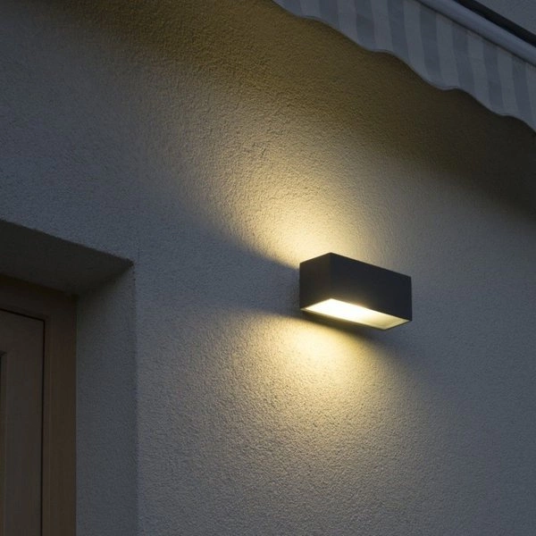 Nowoczesny kinkiet zewnętrzny na elewację ZEN ZN-K100 | ciemny popiel