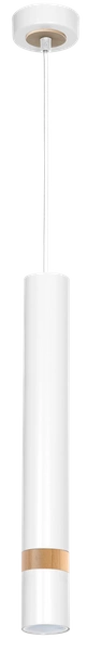 Lampa wisząca JOKER, MLP6301, biały/drewno, 1x8W GU10