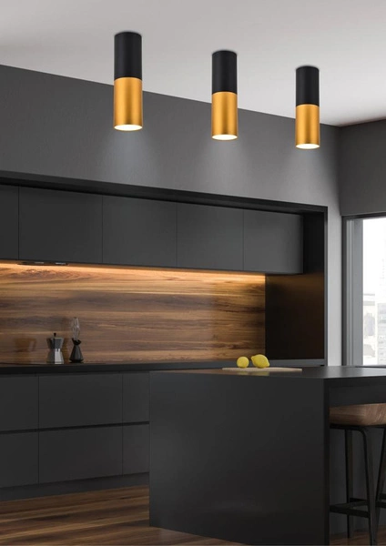 Lampa sufitowa TUBA 2281728, czarno-złota, 1x15W GU10