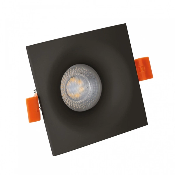 Oczko sufitowe aluminium FIALE V GU10  250V  KWADRAT | Czarna