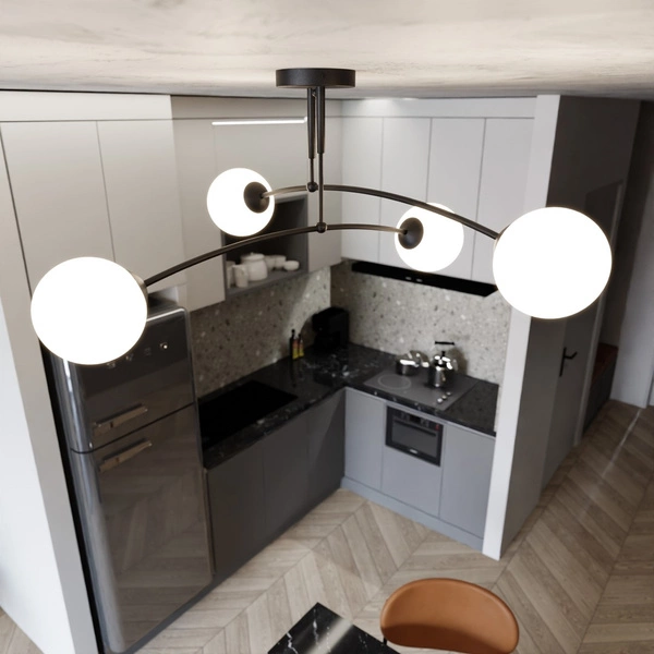 Lampa sufitowa Emibig PREGOS 4 Czarny 670/4