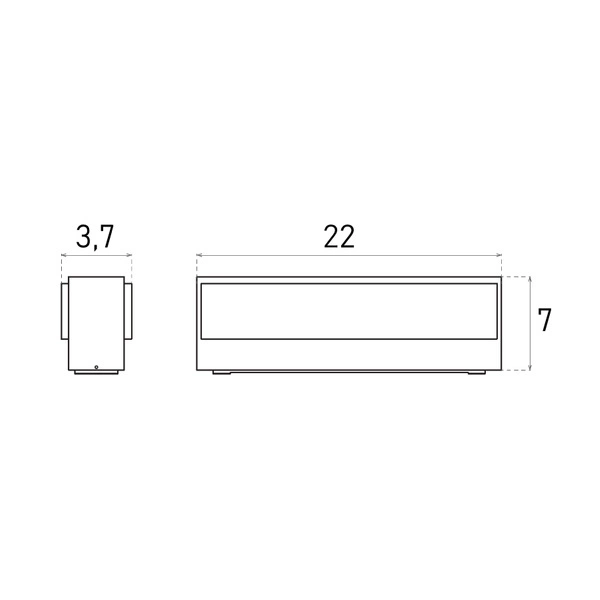 Lampa natynkowa na elewacje LED SMD VILA IP54 12W 4000K | antracyt