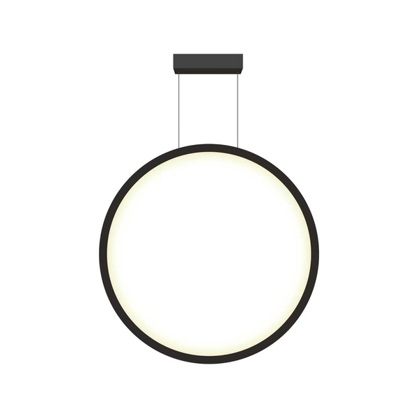 Lampa wisząca MIRROR, mała, czarna, 35W LED, barwa ciepła 3000K, IP44