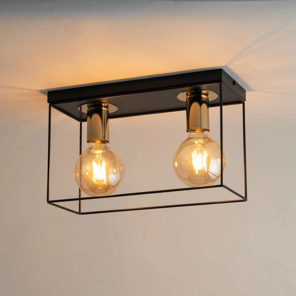 Lampa Sigma VOX 2 Plafon czarny/złoty 40703