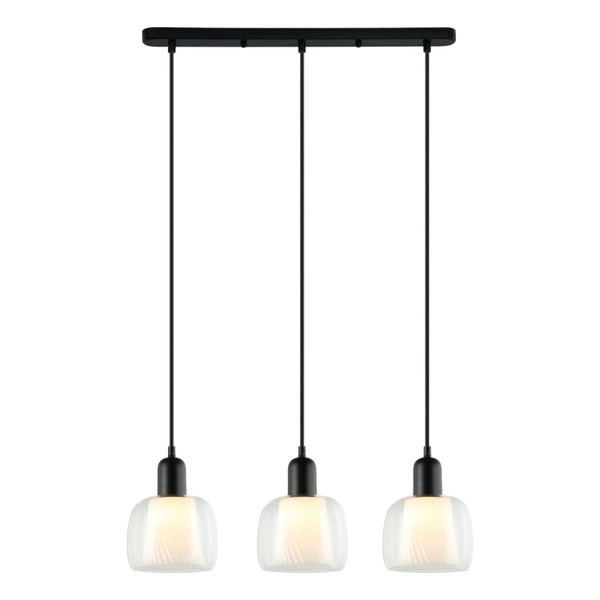Lampa wisząca Lamezia dł. 20cm 3xE27 | czarny