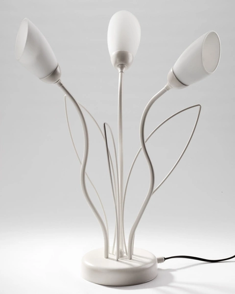 Klasyczna Lampa biurkowa GLORIOSA wys. 46cm 3xG9 14W IP20 | piaskowo-szary