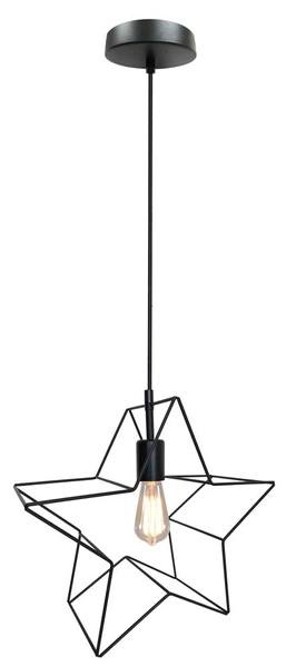 Lampa wisząca GWIAZDKA 31-64080 czarna 1x60W E27