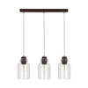 Alessandro Wood Lampa Wisząca 3xE27 Max.60W Orzech/Transparentny 1760376