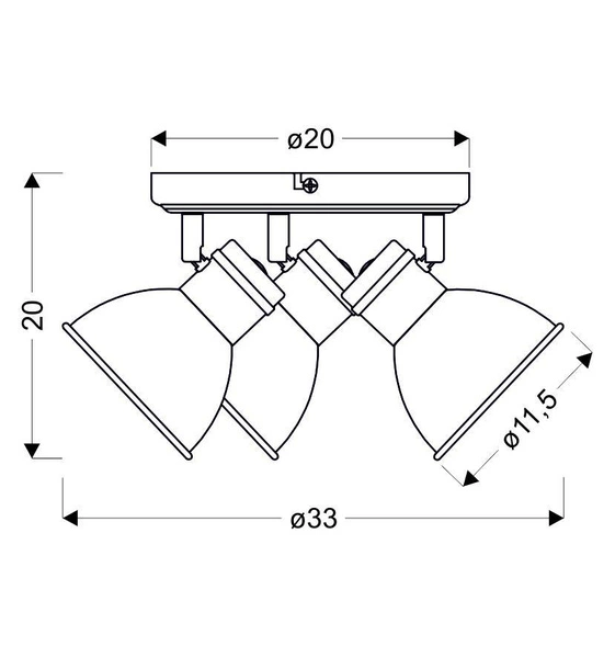 Lampa sufitowa ZUMBA 3xE14 biały/czarny 98-72160
