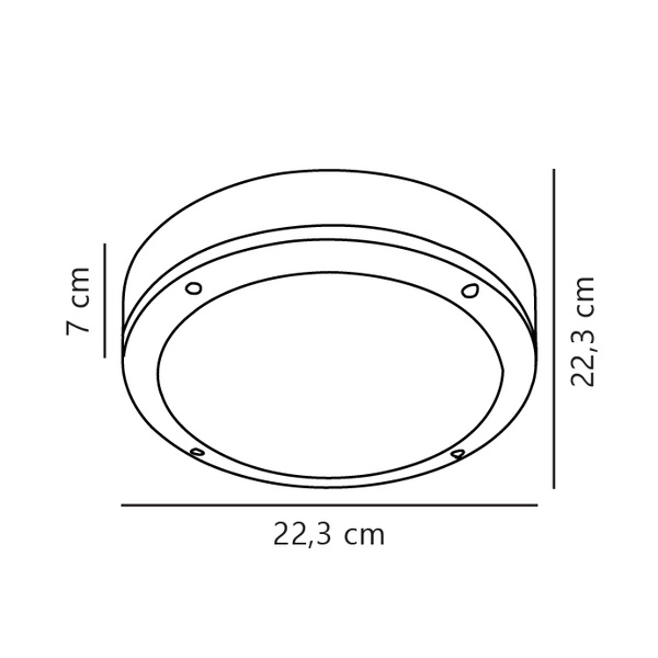 Lampa sufitowa Desi E27 12W Aluminium | Czarny