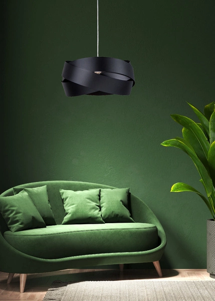 1114 LAMPA WISZĄCA TORNADO 40 CM CZARNA/BLACK