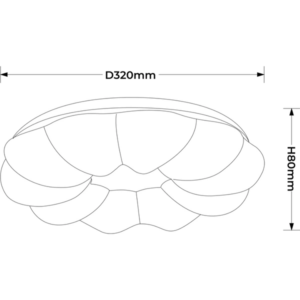 Plafon Ariva 33 cm biały LED 4000K