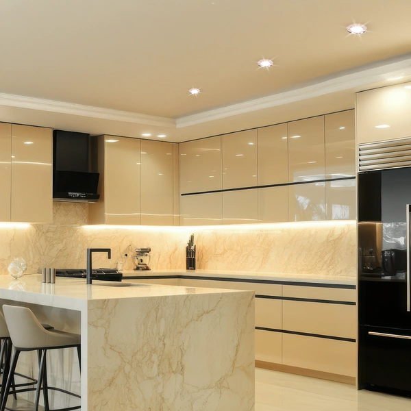 Oczko sufitowe szklane OKRĄGŁE. Kolor: BURSZTYN