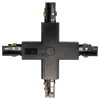 Łącznik szynoprzewodu 3-fazowego TRACK LIGHT typ "+", czarny, ML7098
