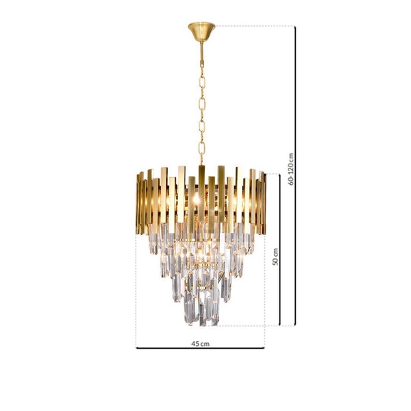 Żyrandol glamour ASPEN II GOLD ML6000