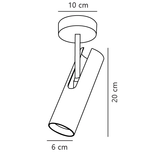 Lampa sufitowa MIB GU10 8W Metal | Biały