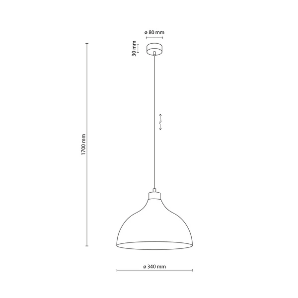 CAP BLACK LAMPA WISZĄCA 1 PŁ 2071