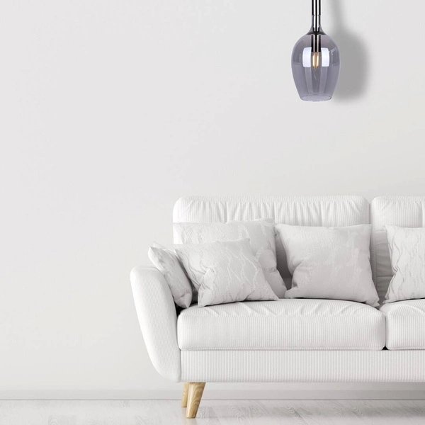Lampa wisząca LUGANO, czarny/chrom/dymiony, 1x40W E14, ML8813