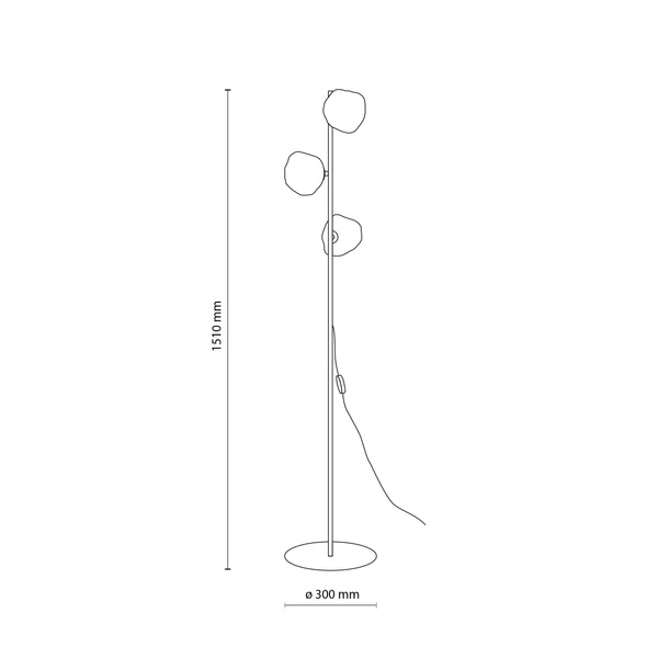 LAVA BROWN LAMPA PODŁOGOWA 3XG9