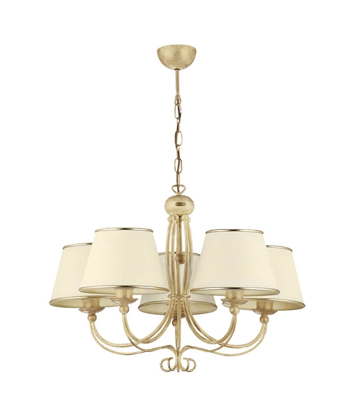 Klasyczny Żyrandol LAURA wys. 63cm 5xE27 15W IP20 | Ecrie