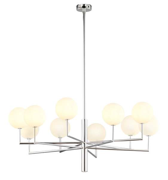 Nowoczesny Żyrandol FEME wys. 110cm 10xG9 14W IP20 | Nikiel