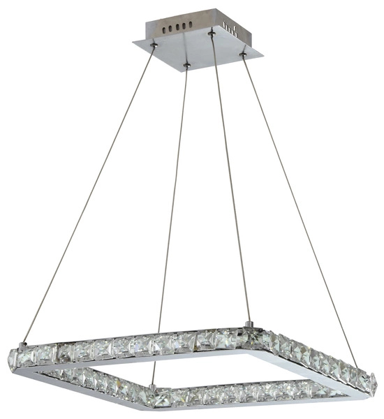 Lampa wisząca LORDS kwadrat, 31-34854, chrom, 24W LED, barwa zimna 6200-6500K