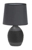 Lampa gabinetowa/stołowa/nocna AMBON 41-78643 ceramiczna czarna 1x40W E14