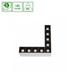 ALLDAY INSPIRE ELEMENTS L DARK LIGHT 80st CZARNY 840 8W 230V BIAŁY