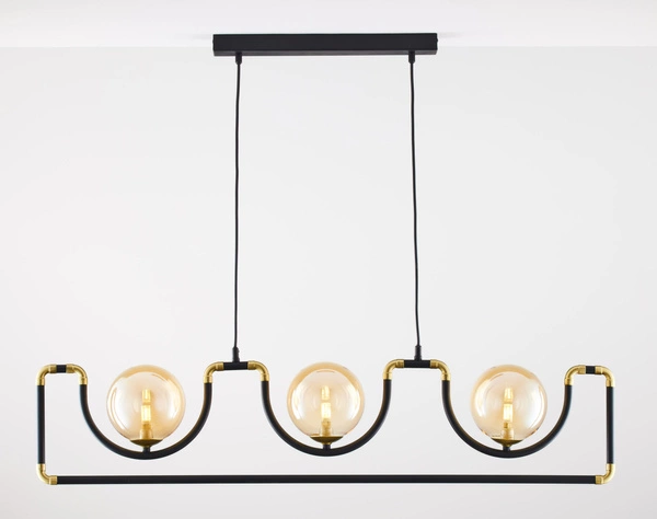 Nowoczesna Lampa wisząca HANZA wys. 30-100cm 3xG9 14W IP20 | Złoty