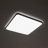 Plafon AGNES SQUARE LED PRO 10987 wys.5cm szer.63.5cm 64W 3000K 5600lm IP44 | Czarny/Biały
