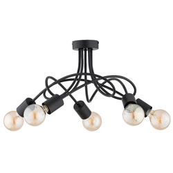 Lampa sufitowa ALFA ERGO PRO CZARNA 5xE27 50cm | 63281