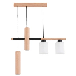 Lampa sufitowa ALFA NIMIR DREWNIANA 2xE27 & 2xGU10 60cm | 63316