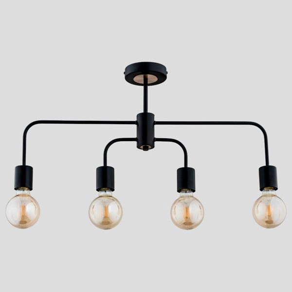 Lampa nad stylu retro LINIO BLACK świecznik IV 74cm