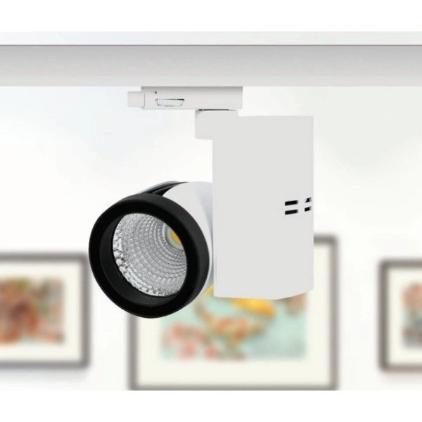 Reflektor do szyno-przewodu 3 fazowego PONTE 16W neutralna 4000K biały/czarny kąt 24st