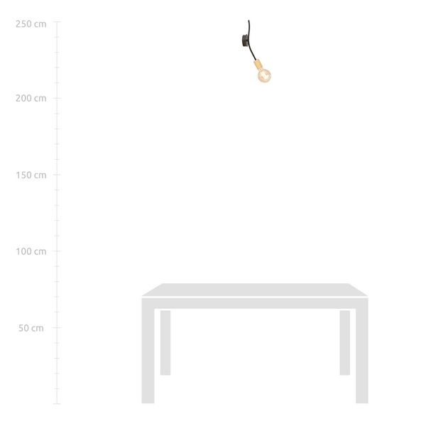 Kinkiet Emibig BOLT K1 Czarny GOLD 1125/K1