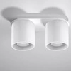 Lampa sufitowa Sollux Plafon ORBIS 1 aluminium biały 2x12 W LED, SL.0056