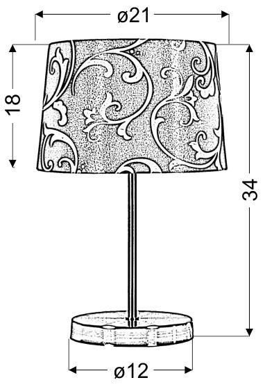Lampa stołowa/nocna AROSA 41-55866 satynowa/abażur różowy 1x40W E14