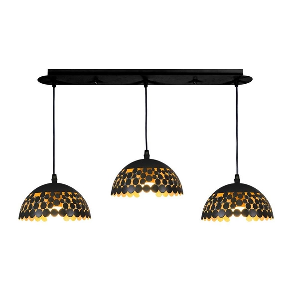 Lampa wisząca LISA, ML6136, czarny/złoty, 3x60W E27
