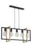 Nowoczesna lampa wisząca EDEN 5x E27 60W szer. 76cm | czarny złoty