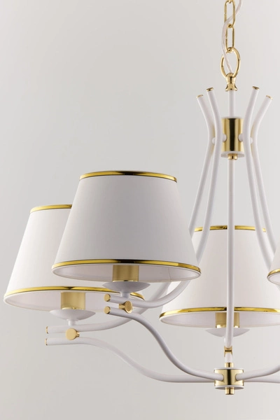 Klasyczny Żyrandol SAMBA wys. 83cm 5xE27 15W IP20 | biały