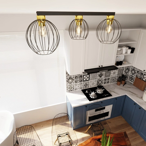 Lampa sufitowa Emibig NEST 3 BL GOLD 1370/3